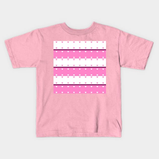 HEARTS In A Row Happy Valentines Day Kids T-Shirt by SartorisArt1